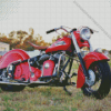 Indian Chief Red Bike Diamond Painting