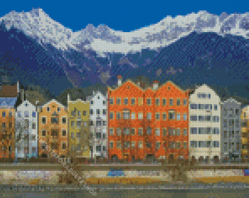 Innsbruck Buildings Diamond Painting