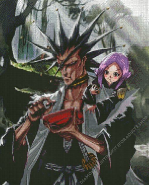 Kenpachi Zaraki With Yachiru Diamond Painting