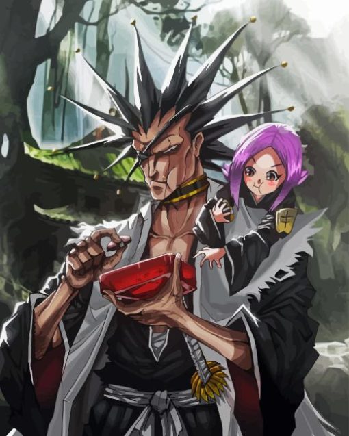 Kenpachi Zaraki With Yachiru Diamond Painting