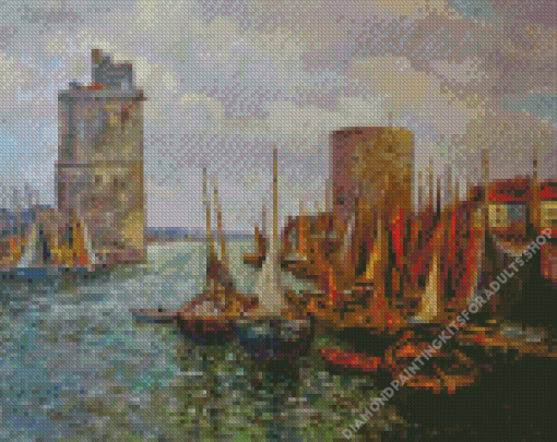 La Rochelle Harbor Art Diamond Painting