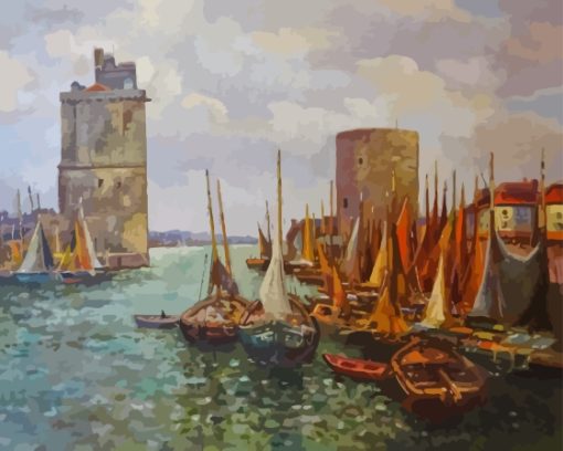 La Rochelle Harbor Art Diamond Painting