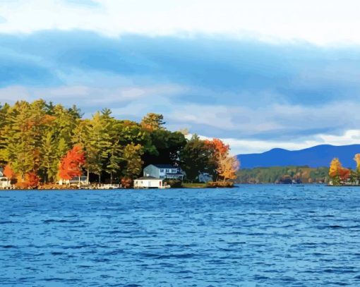 Lake Winnipesaukee In New Hampshire Diamond Painting