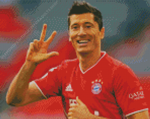 Lewandowski Player Diamond Painting