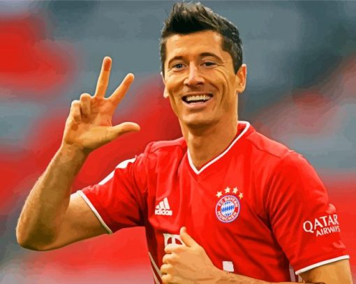 Lewandowski Player Diamond Painting