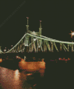 Liberty Bridge Budapest By Night Diamond Painting