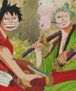 Luffy And Zoro Diamond Painting