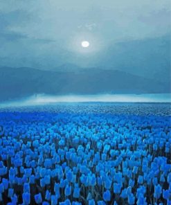 Magical Blue Tulips Art Diamond Painting