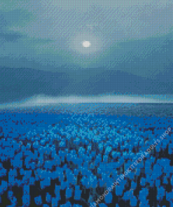 Magical Blue Tulips Art Diamond Painting