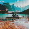 Man On Canoe Diamond Painting