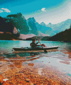 Man On Canoe Diamond Painting