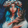 Mavka And Cat Diamond Painting