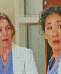 Meredith And Cristina Characters Diamond Painting