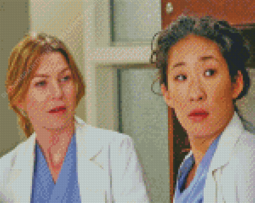 Meredith And Cristina Characters Diamond Painting