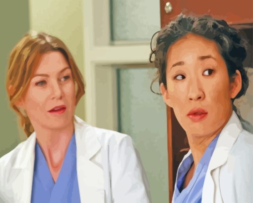 Meredith And Cristina Characters Diamond Painting