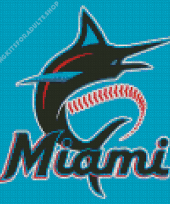 Miami Marlins logo Diamond Painting