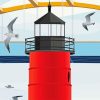 Milwaukee Lighthouse Illustration Diamond Painting