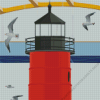 Milwaukee Lighthouse Illustration Diamond Painting