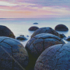 Moeraki Boulders In Hampden Diamond Painting