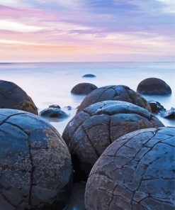 Moeraki Boulders In Hampden Diamond Painting