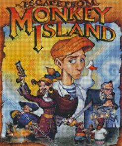 Monkey Island Poster Diamond Painting