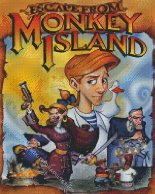 Monkey Island Poster Diamond Painting