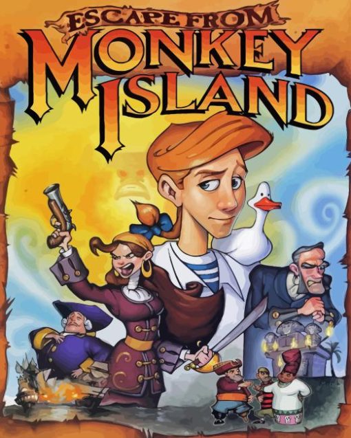 Monkey Island Poster Diamond Painting