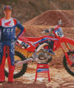 Motorcycle Racer Ken Roczen Diamond Painting