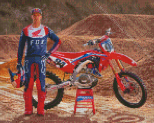 Motorcycle Racer Ken Roczen Diamond Painting