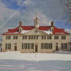 Mount Vernon In Snow Diamond Painting