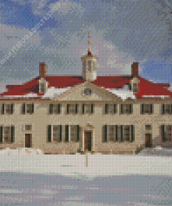 Mount Vernon In Snow Diamond Painting