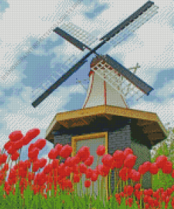 Muziejny Komplieks Dudutki Windmill Diamond Painting