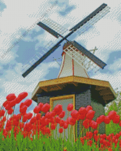 Muziejny Komplieks Dudutki Windmill Diamond Painting