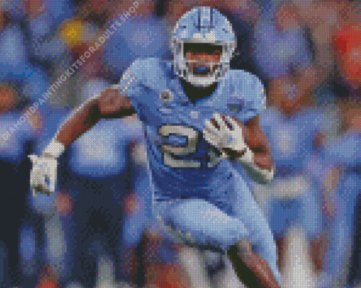 NC Tar Heels Footballer Diamond Painting