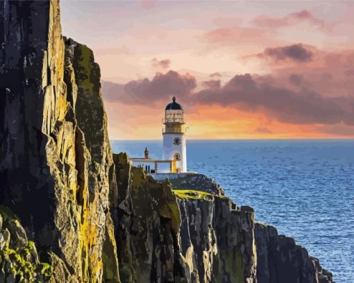 Neist Point At Sunset Diamond Painting