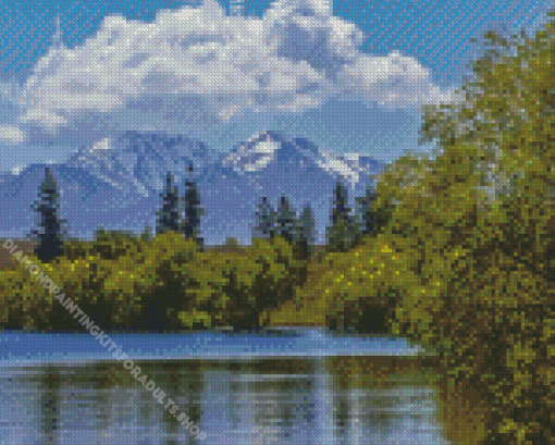 New Zealand Lake Camp Diamond Painting