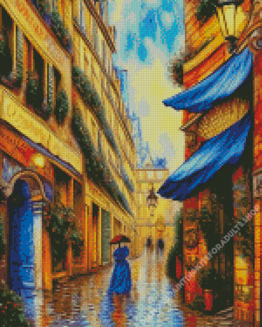 Old French Paris Vintage Street Diamond Painting