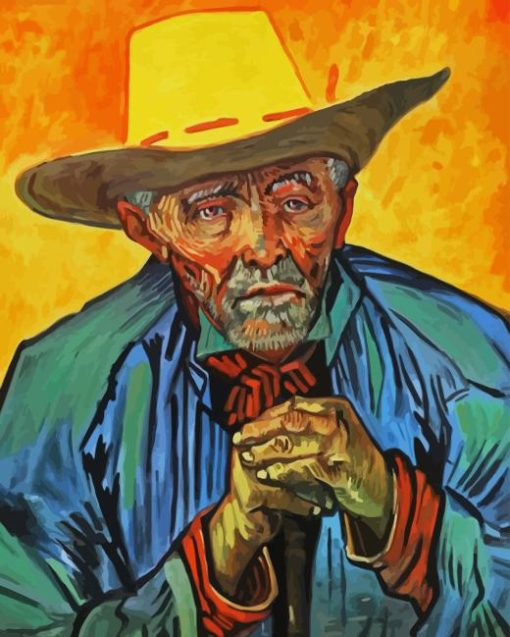 Old Man With Hat Diamond Painting