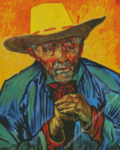 Old Man With Hat Diamond Painting