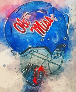 Ole Miss Helmet Diamond Painting