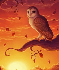 Owls In Fall Diamond Painting