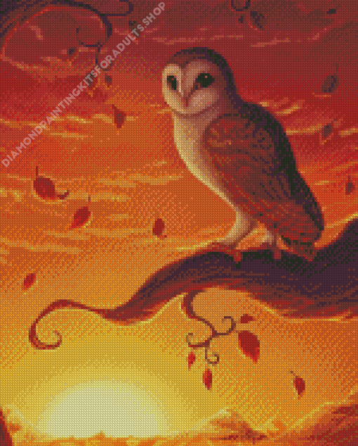 Owls In Fall Diamond Painting