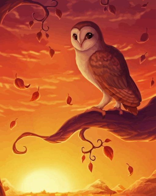 Owls In Fall Diamond Painting