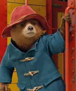 Paddington Bear On Train Diamond Painting