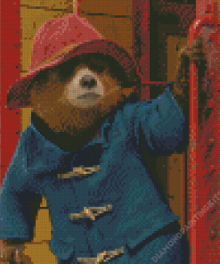 Paddington Bear On Train Diamond Painting