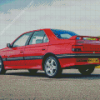 Peugeot 405 Red Car Diamond Painting