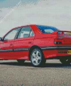 Peugeot 405 Red Car Diamond Painting