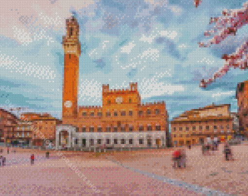 Piazza Del Campo Siena Italy Diamond Painting