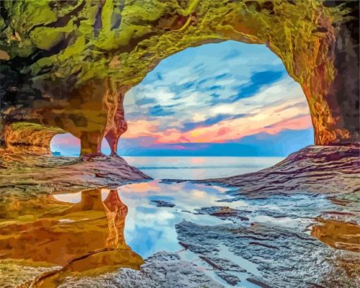 Pictured Rocks National Lakeshore Michigan Diamond Painting