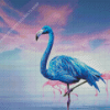 Pink And Blue Flamingo Birds Diamond Painting